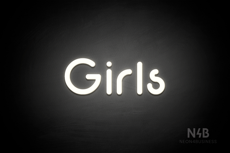 "Girls" (Mountain font) - LED neon sign
