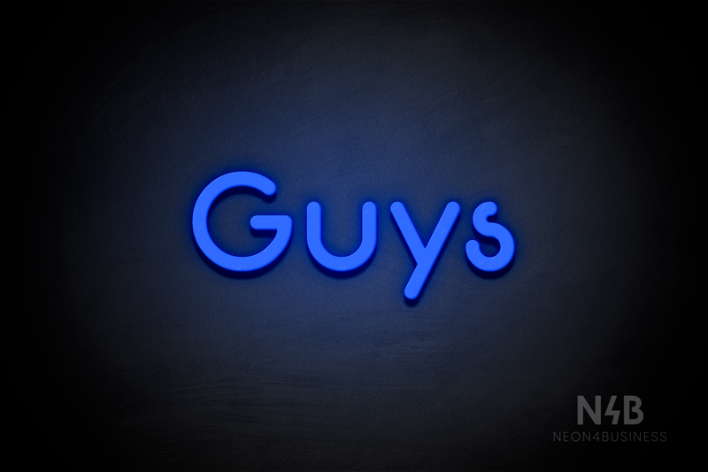 "Guys" (Mountain font) - LED neon sign