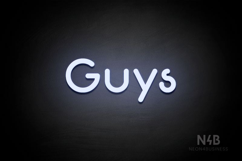 "Guys" (Mountain font) - LED neon sign