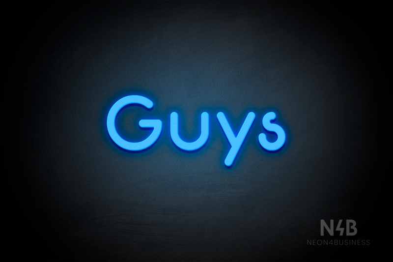 "Guys" (Mountain font) - LED neon sign