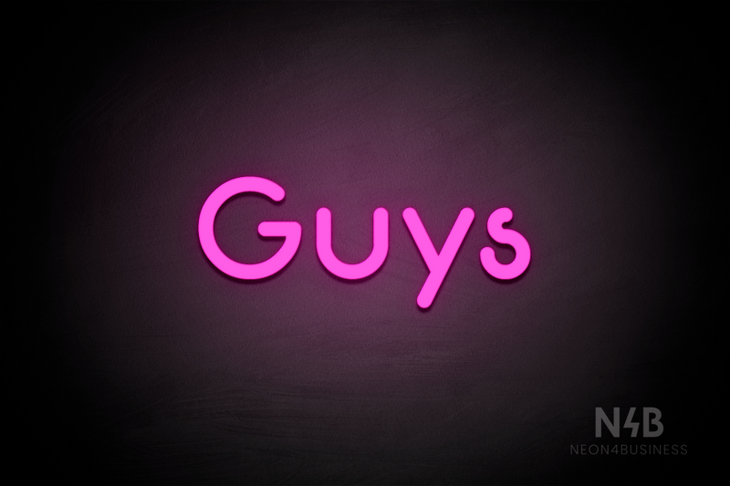 "Guys" (Mountain font) - LED neon sign