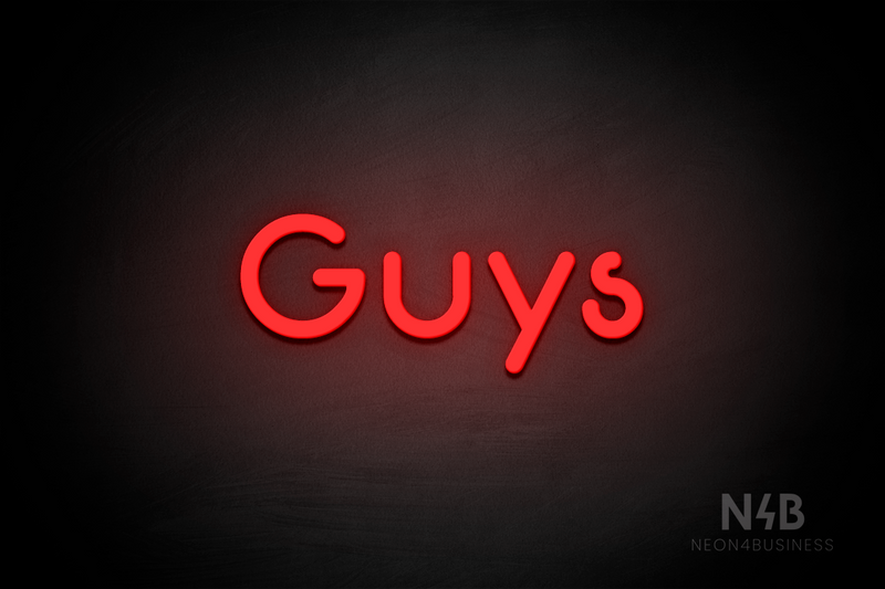 "Guys" (Mountain font) - LED neon sign