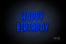 "HAPPY BIRTHDAY" (Armanda font) - LED neon sign