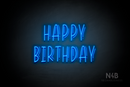 "HAPPY BIRTHDAY" (Armanda font) - LED neon sign