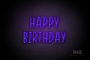 "HAPPY BIRTHDAY" (Armanda font) - LED neon sign