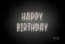 "HAPPY BIRTHDAY" (Armanda font) - LED neon sign