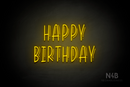 "HAPPY BIRTHDAY" (Armanda font) - LED neon sign