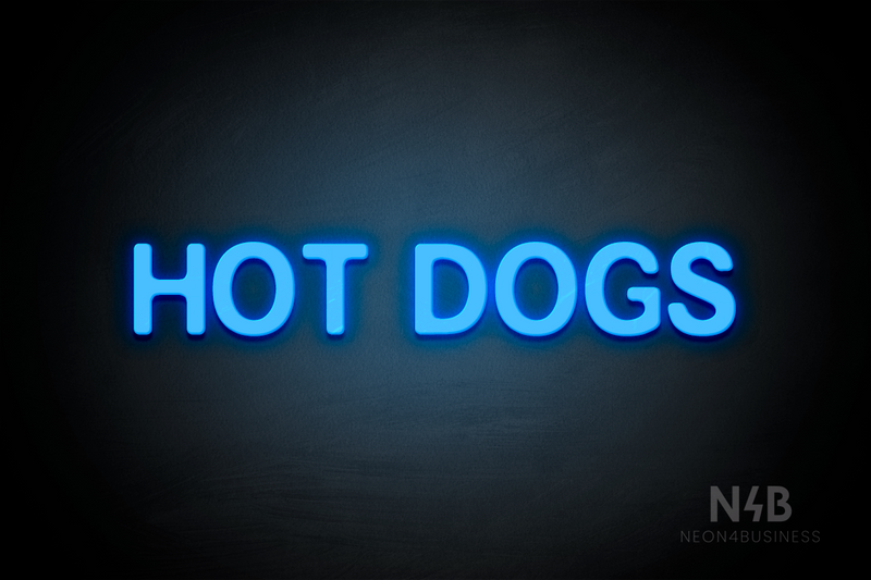 "HOT DOGS" (Adventure font) - LED neon sign