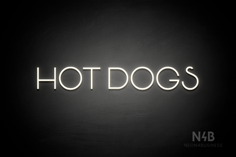 "HOT DOGS" (Reason font) - LED neon sign