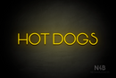 "HOT DOGS" (Reason font) - LED neon sign