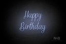 "Happy Birthday" (Magician font) - LED neon sign