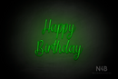 "Happy Birthday" (Magician font) - LED neon sign