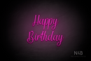"Happy Birthday" (Magician font) - LED neon sign