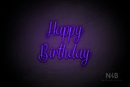 "Happy Birthday" (Magician font) - LED neon sign