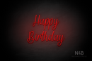 "Happy Birthday" (Magician font) - LED neon sign