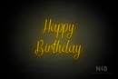 "Happy Birthday" (Magician font) - LED neon sign