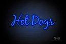"Hot Dogs" (Notes font) - LED neon sign