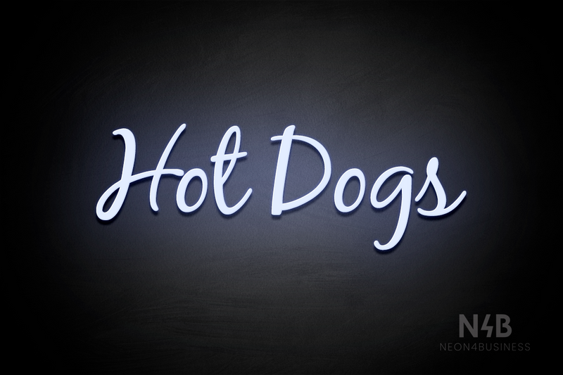 "Hot Dogs" (Notes font) - LED neon sign