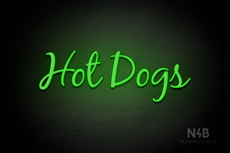 "Hot Dogs" (Notes font) - LED neon sign