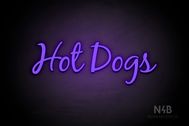 "Hot Dogs" (Notes font) - LED neon sign