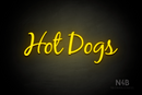 "Hot Dogs" (Notes font) - LED neon sign