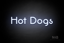 "Hot Dogs" (Mountain font) - LED neon sign