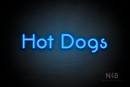 "Hot Dogs" (Mountain font) - LED neon sign