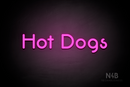 "Hot Dogs" (Mountain font) - LED neon sign