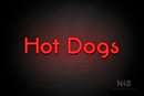 "Hot Dogs" (Mountain font) - LED neon sign