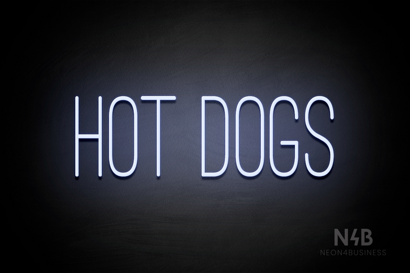 "HOT DOGS" (Diamond font) - LED neon sign