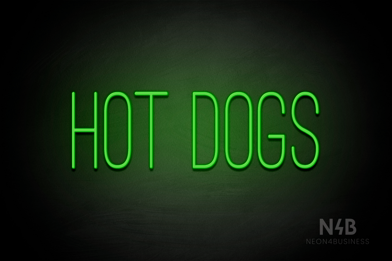 "HOT DOGS" (Diamond font) - LED neon sign