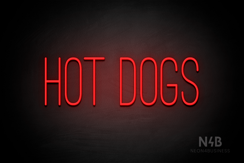 "HOT DOGS" (Diamond font) - LED neon sign