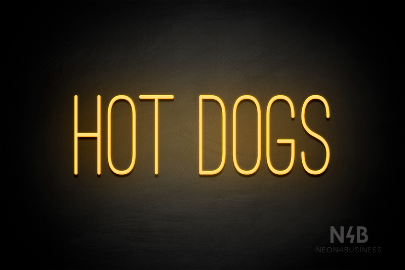 "HOT DOGS" (Diamond font) - LED neon sign