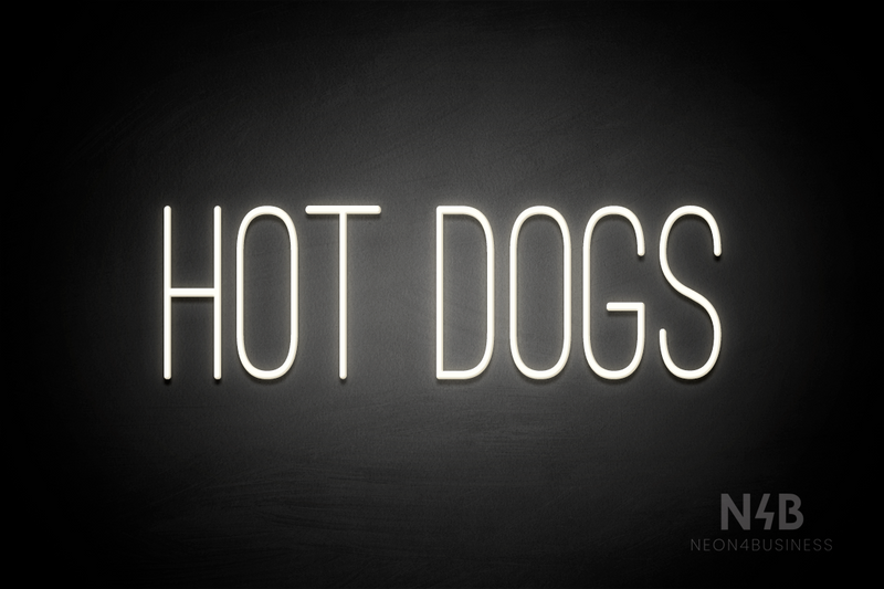 "HOT DOGS" (Diamond font) - LED neon sign