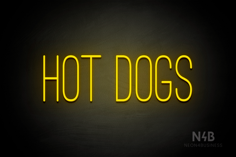 "HOT DOGS" (Diamond font) - LED neon sign