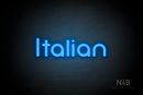 "Italian" (Mountain font) - LED neon sign