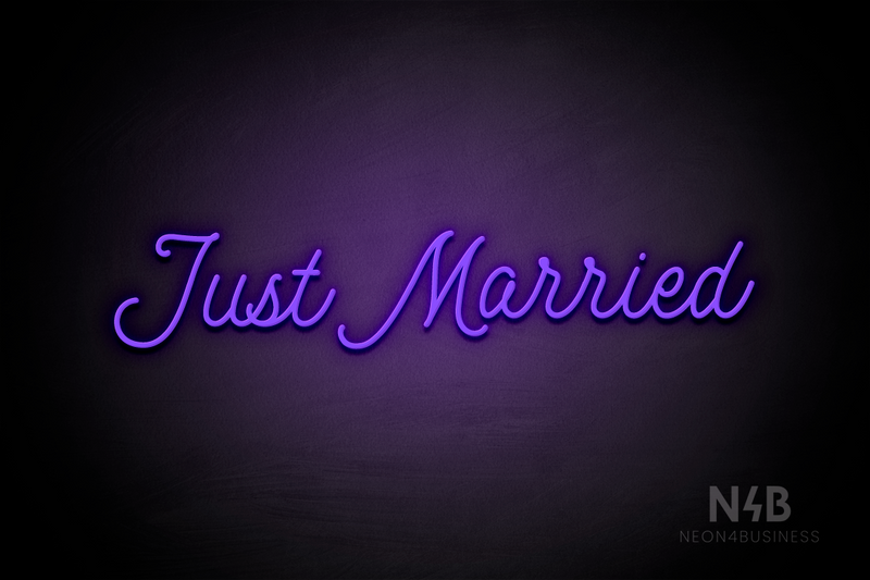 "Just Married" (StereoDEMO font) - LED neon sign