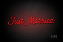 "Just Married" (StereoDEMO font) - LED neon sign