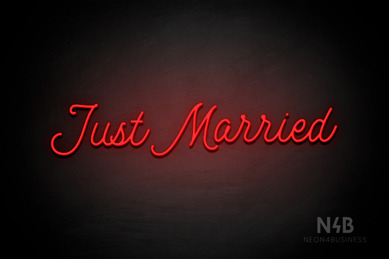 "Just Married" (StereoDEMO font) - LED neon sign