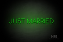 "JUST MARRIED" (Cooper font) - LED neon sign