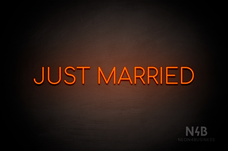 "JUST MARRIED" (Cooper font) - LED neon sign