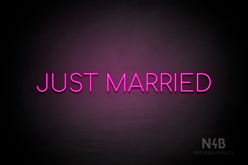 "JUST MARRIED" (Cooper font) - LED neon sign