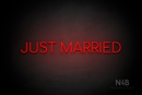 "JUST MARRIED" (Cooper font) - LED neon sign