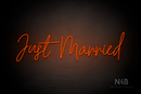 "Just Married" (Custom font) - LED neon sign
