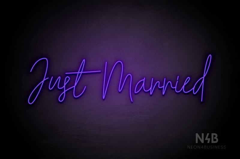 "Just Married" (Custom font) - LED neon sign