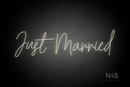 "Just Married" (Custom font) - LED neon sign