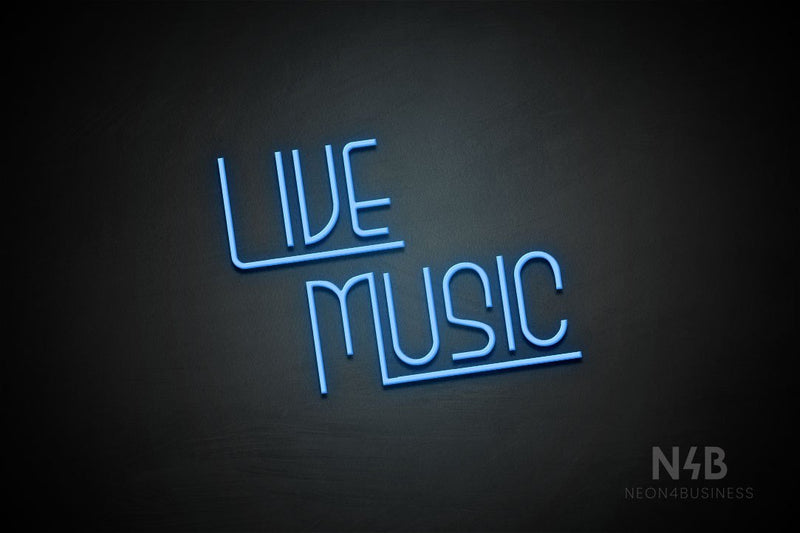 "LIVE MUSIC" (Boundless font) - LED neon sign