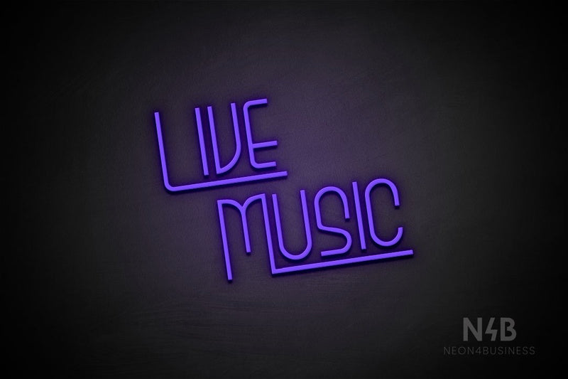 "LIVE MUSIC" (Boundless font) - LED neon sign