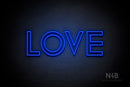 "LOVE" (Balloon font) - LED neon sign