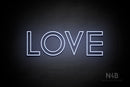 "LOVE" (Balloon font) - LED neon sign